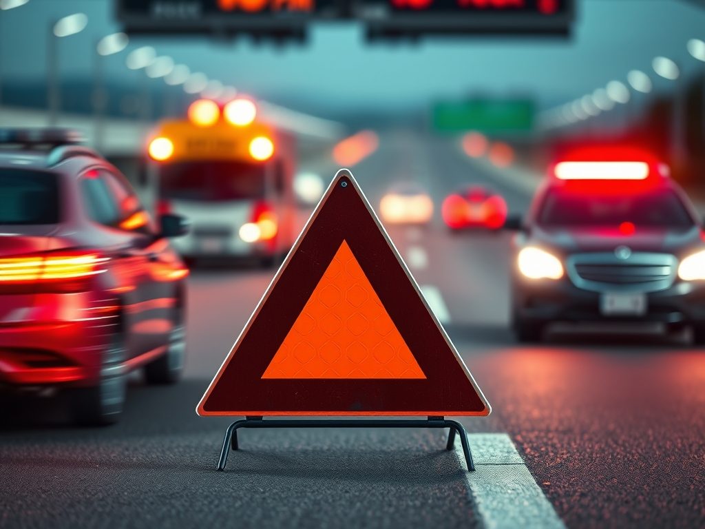 Jak ustawić trójkąt ostrzegawczy: odległość i widoczność na autostradzie, drodze ekspresowej oraz poza/ w obszarze zabudowanym